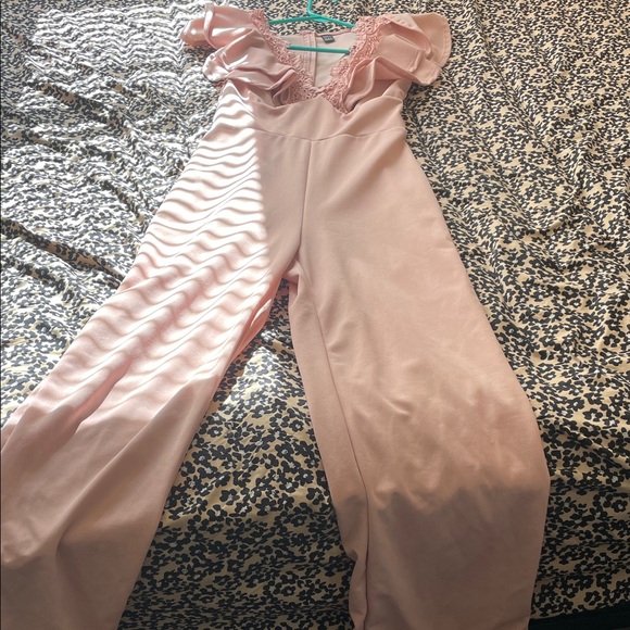 SHEIN Pink Ruffled Jumpsuit - Picture 2 of 6